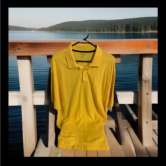 NWOT ST John’s Bay Men’s Polo Short Sleeve Yellow Size 2XLT - Picture 2 of 4